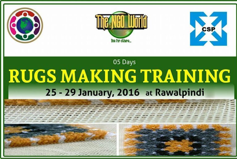 RIDA Rugs Making Training- The NGO World Foundation