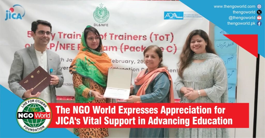 The NGO World Expresses Appreciation for JICA's Vital Support in Advancing Education